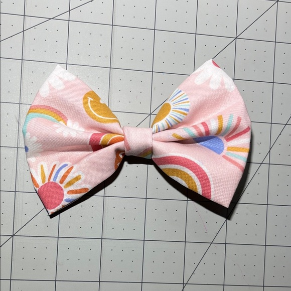 Handmade Other - Pink Rainbow Kids Hair Bow